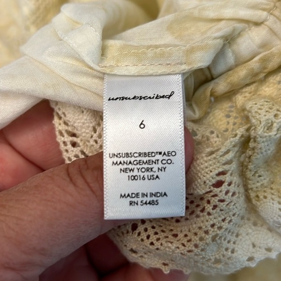 UNSUBSCRIBED COTTON TIE DYE BOHO BEACHY CROCHET TOP SIZE 8 - Picture 14 of 14